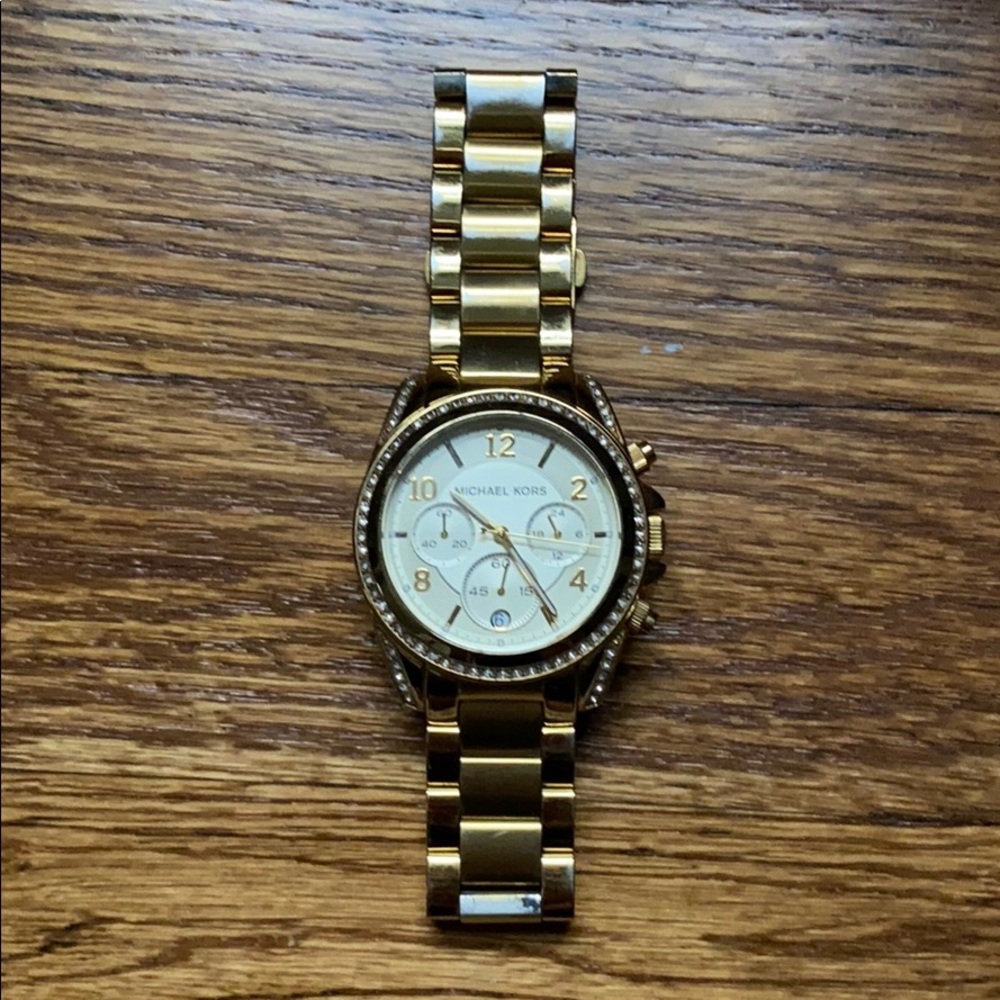 Oversized Blair Pavé Gold-Tone Watch